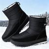 Cotton Shoes Men's Large Size Snow Boots Piled and Thickened Cotton Boots Cold Sticky Men's Shoes Outdoor Warm Thick-soled Men's Boots