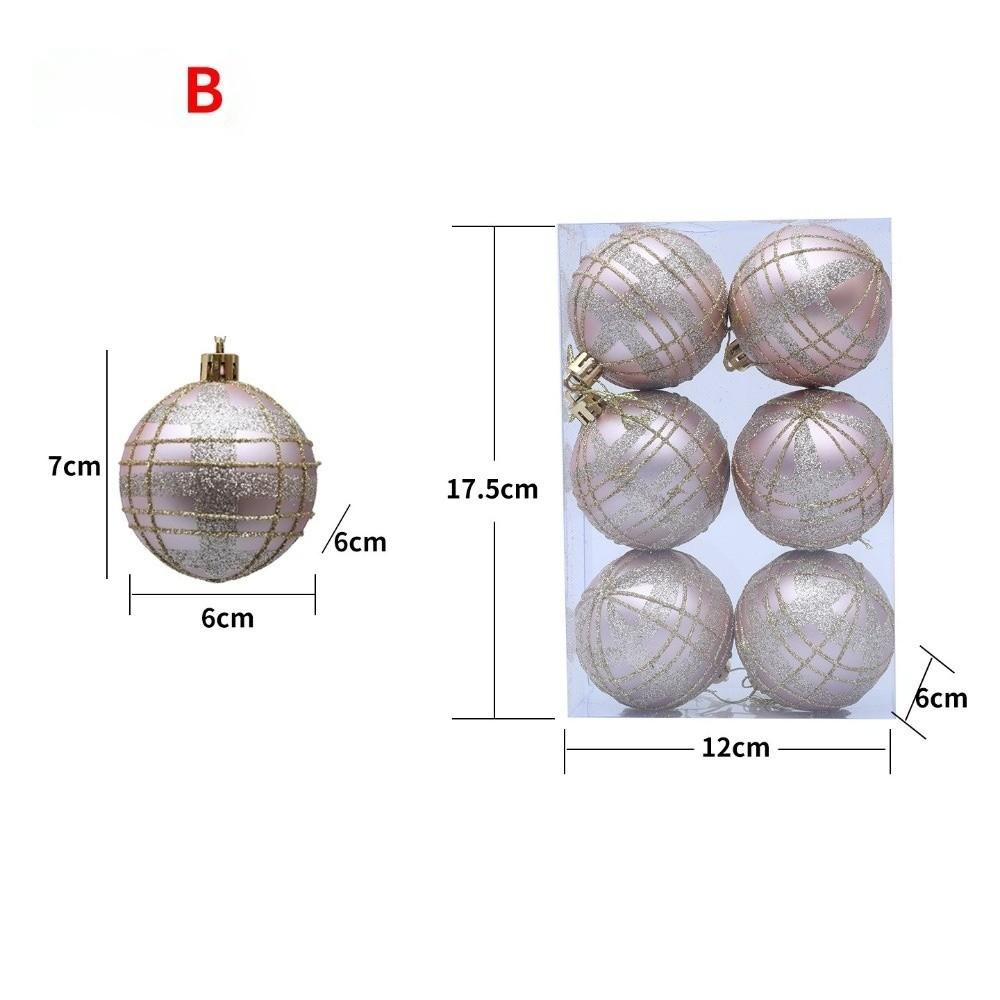 6PCS DIY Christmas Ball Pendant Paintings Xmas Tree Ornament New Xmas Tree Charm  New Year