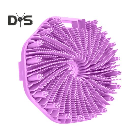 Silikon-Badebürste, Peeling-Körperschrubber für empfindliche Haut mit Massagesäulen, Anti-Rutsch-Griff, Körperbürste