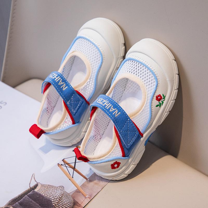 Girls' sports shoes, new summer model, single mesh breathable children's casual sandals for older kids and toddlers Children's single