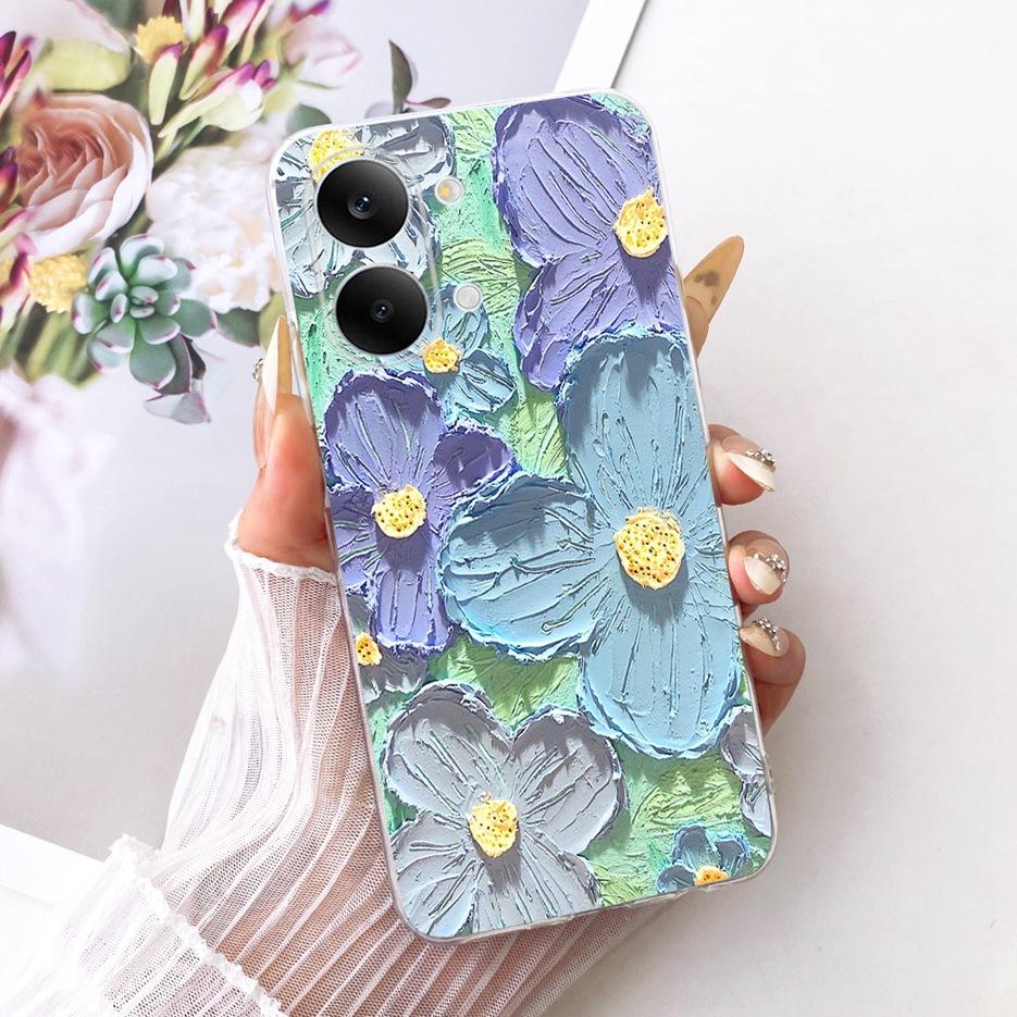 For Xiaomi Redmi Turbo 5 Max Case Cute Cat Flowers Painted Cover Soft Slim Phone Case For Xiaomi Redmi Turbo 5 Turbo5 Max Fundas