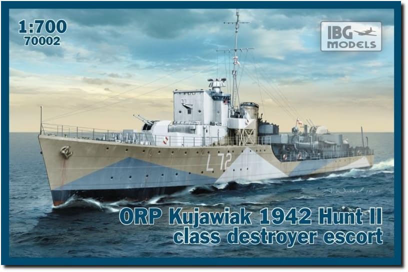 

IBG 1/700 Free Polish Navy Hunt II Class Escort Destroyer Kujawiak 1942 Plastic Model Kit PB70002 (Ship)