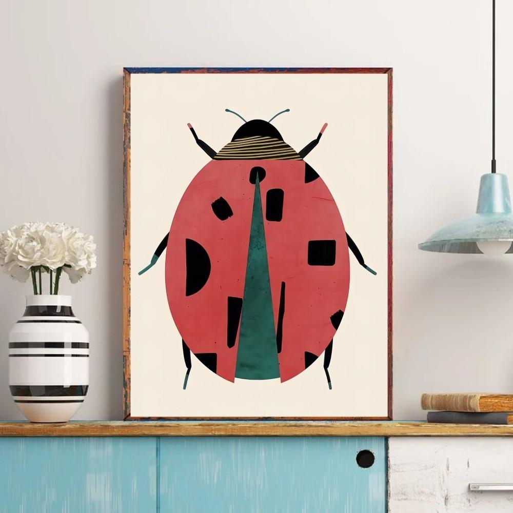 Butterfly Wall Art Ladybug Tiger Moth Beetle Poster Classic Vintage Posters Vintage Room Home Bar Cafe Decor Nordic Home Decor
