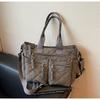 Women's Shoulder Bag, Large-Capacity Casual Multifunctional Commuter Handbag, Versatile Diamond Quilted Design Crossbody Bag