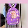 Kids Capybara Kindergarten Backpack Large Capacity Unisex Boys Girls School Bag