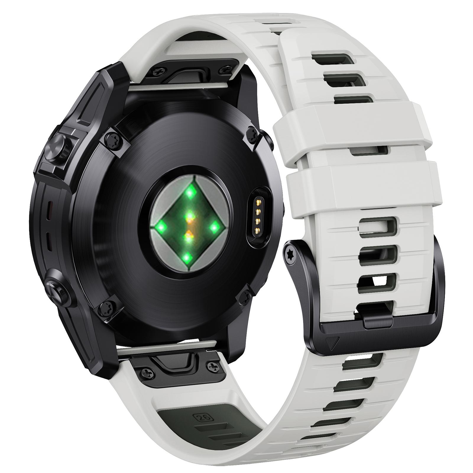 

22mm 26mm Width Soft Silicone Watch Strap For Garmin Fenix 7 7X Pro 6 6X 5 5X Plus QuickFit Band For Epix Pro Gen 2 47mm 51mm QuickFit 22mm