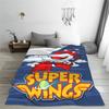 Super Wings Zeichentrick Plüschdecke Junge Mädchen Flanell Überwurfdecke Für Wohnzimmer Weich Warm Individuell DIY Qualität Bettüberwurf