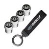 Geely Car Tire Wheel Valve Caps Cover Car Key Chain Ring Keychain For Geely Coolray Geometry C GX3 Emgrand EC7 LC Panda Tugella