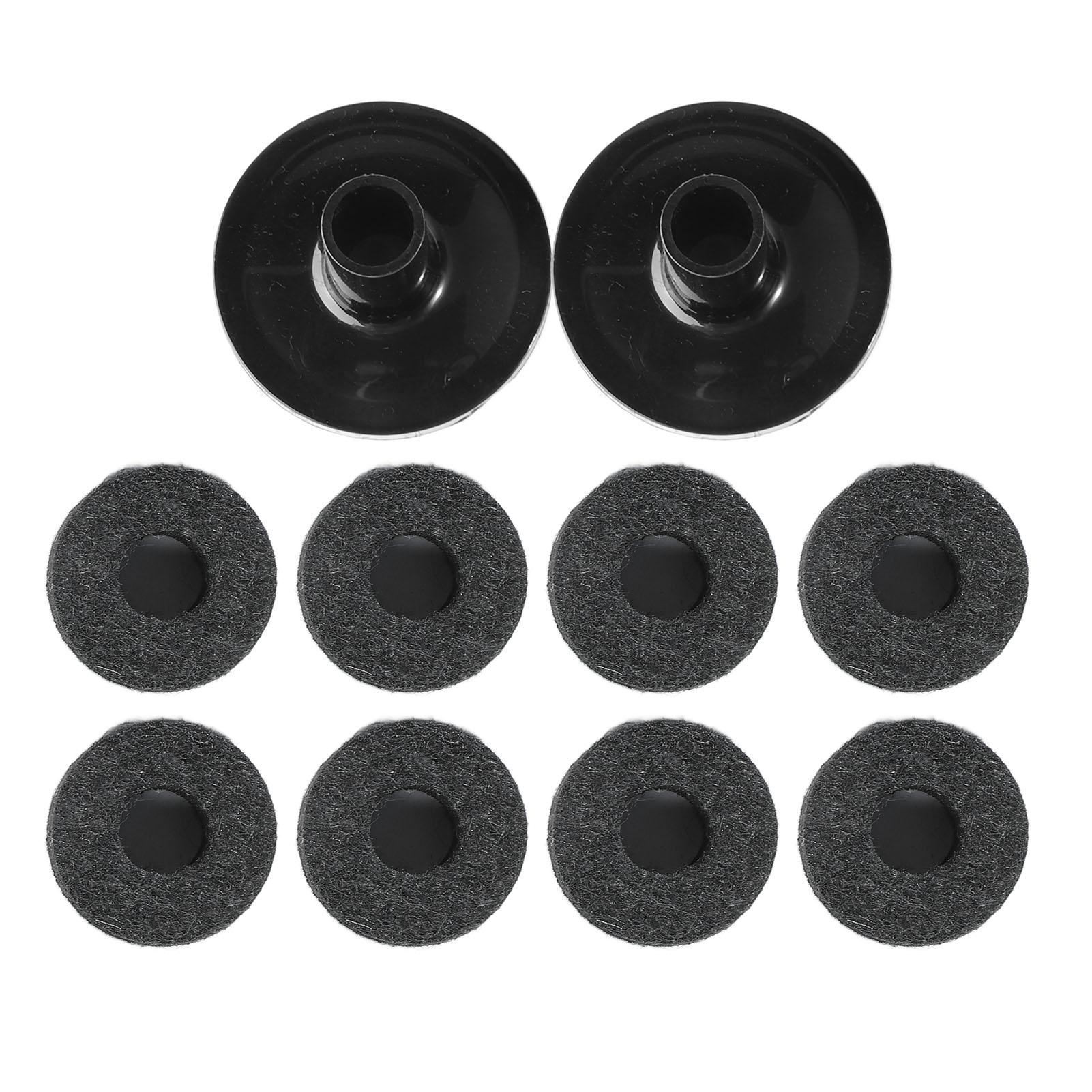 8Pcs Cymbal Felt Pads with 2Pcs Sleeves Non Slip Felt Washer Replacement Drum Accessories