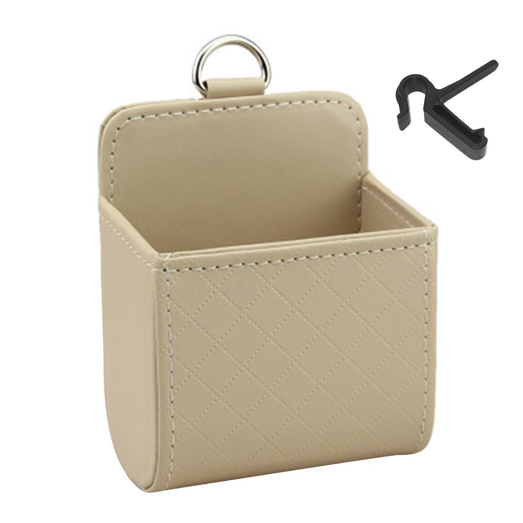 Car Airs Vent Storage Bag,Dashboard Tidy Hanging Leather Organizer Box,Glasses Phone Holder,Storage Organizer Car Accessorie