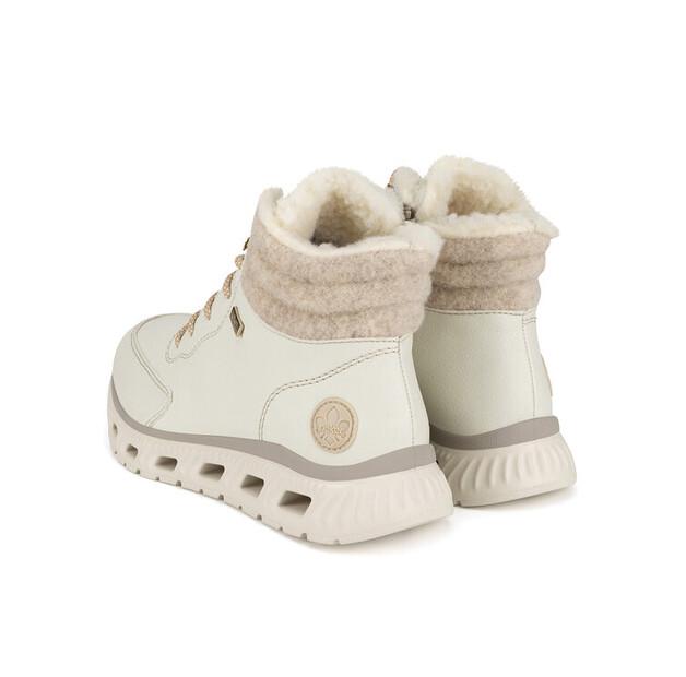 Rieker M6010-80 White Ankle Boots