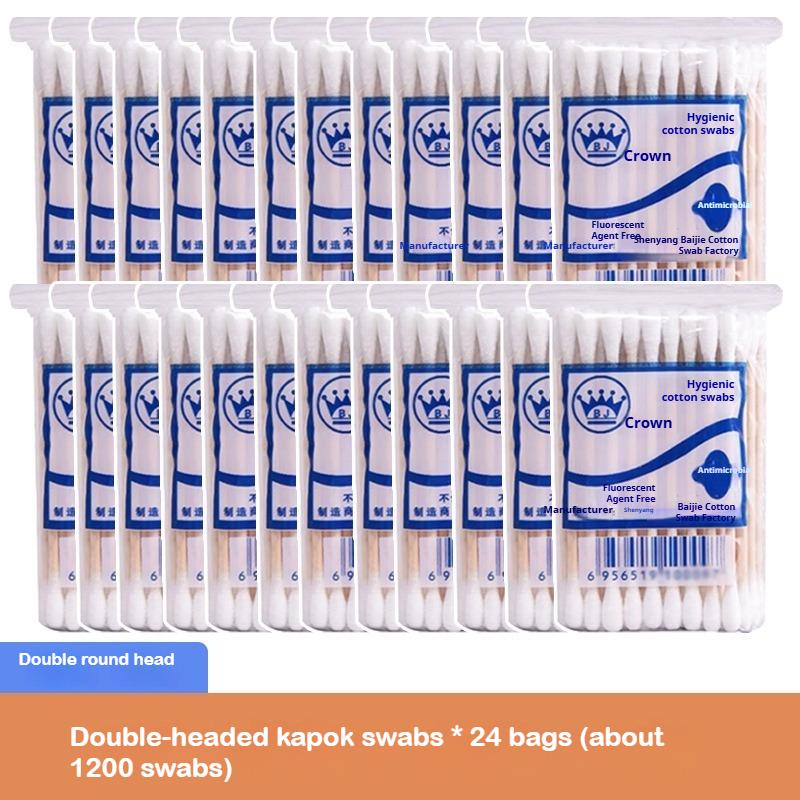 500/1200pcs/ Double Head Cotton Swab Women Makeup Bamboo Cotton Buds Eyeshaow Blending Tool For Salon Beauty Cleaning Tools