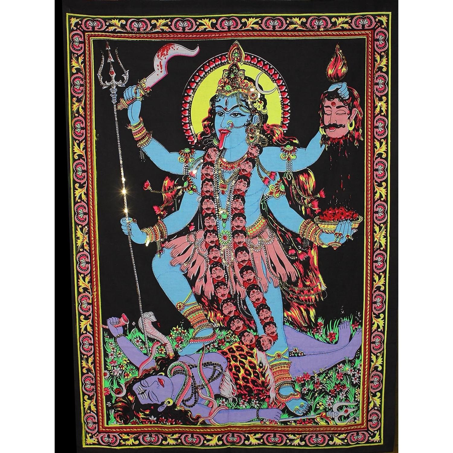 Tapestry is a huge fabric of the goddess Kali. 75x100