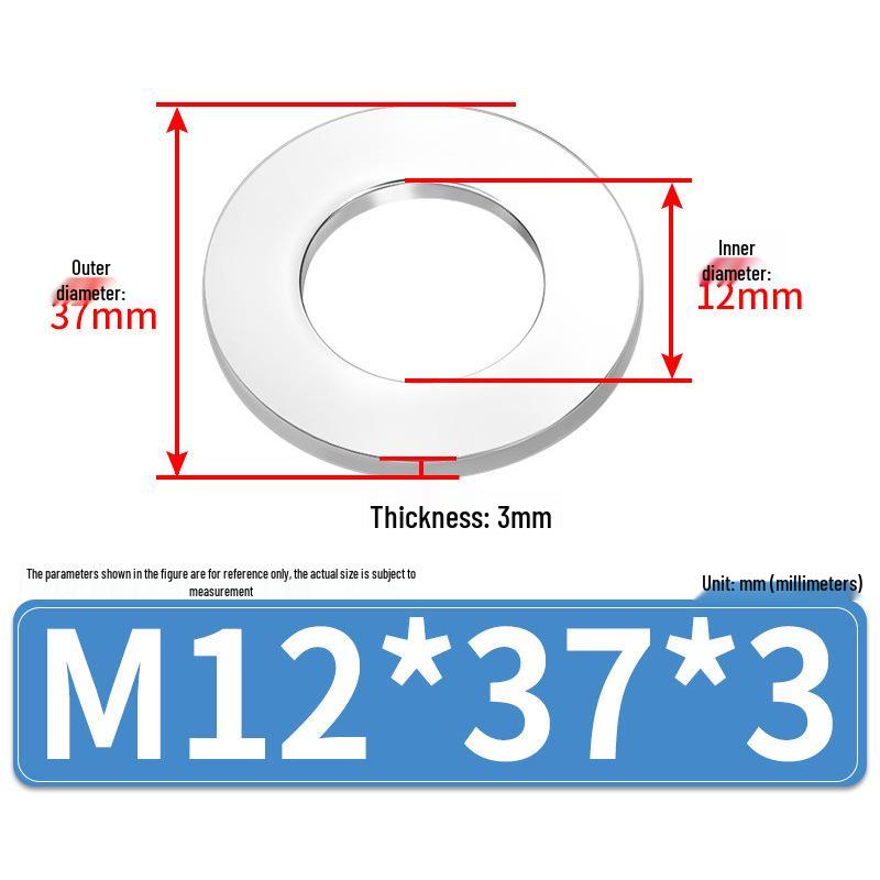 Jin Juntai Thick & Thin Stainless Steel Flat Washer, Round M10-M36