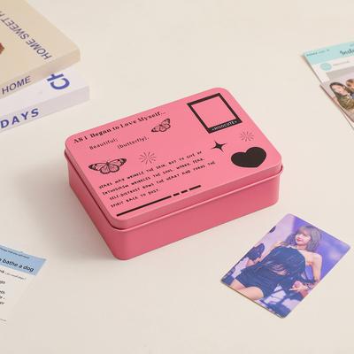 Koreanische Lagerung Box Mädchen DIY Hand Konto Material Aufkleber Lagerung Box Kleine Karte Lagerung Weißblech Box