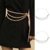 Round Pendant Adjustable Zinc Zinc Alloy Chains Waist Chain Women Body Chain Aluminum Chain Metal Belts