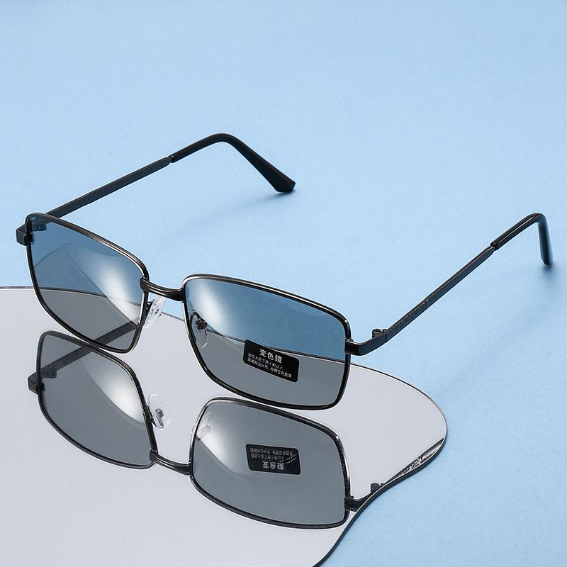 Latest Square Sunglasses Fashionableable Glasses High-Definition Driving for Men High-End Eyeglasses Men Color Changing Eyeglasses