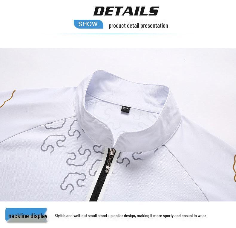Unisex Quick-Dry Stand Collar Polo Shirt - Short Sleeve Casual Sportswear