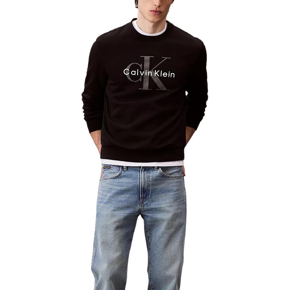 Calvin Klein Minimalist Comfortable Versatile Casual Crew Neck Logo Sweatshirt Men Sweatshirt 40BM801-UB1