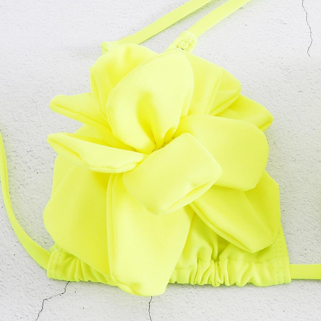 3D Floral Low Waist Bikini - Sexy European & American Style 2025