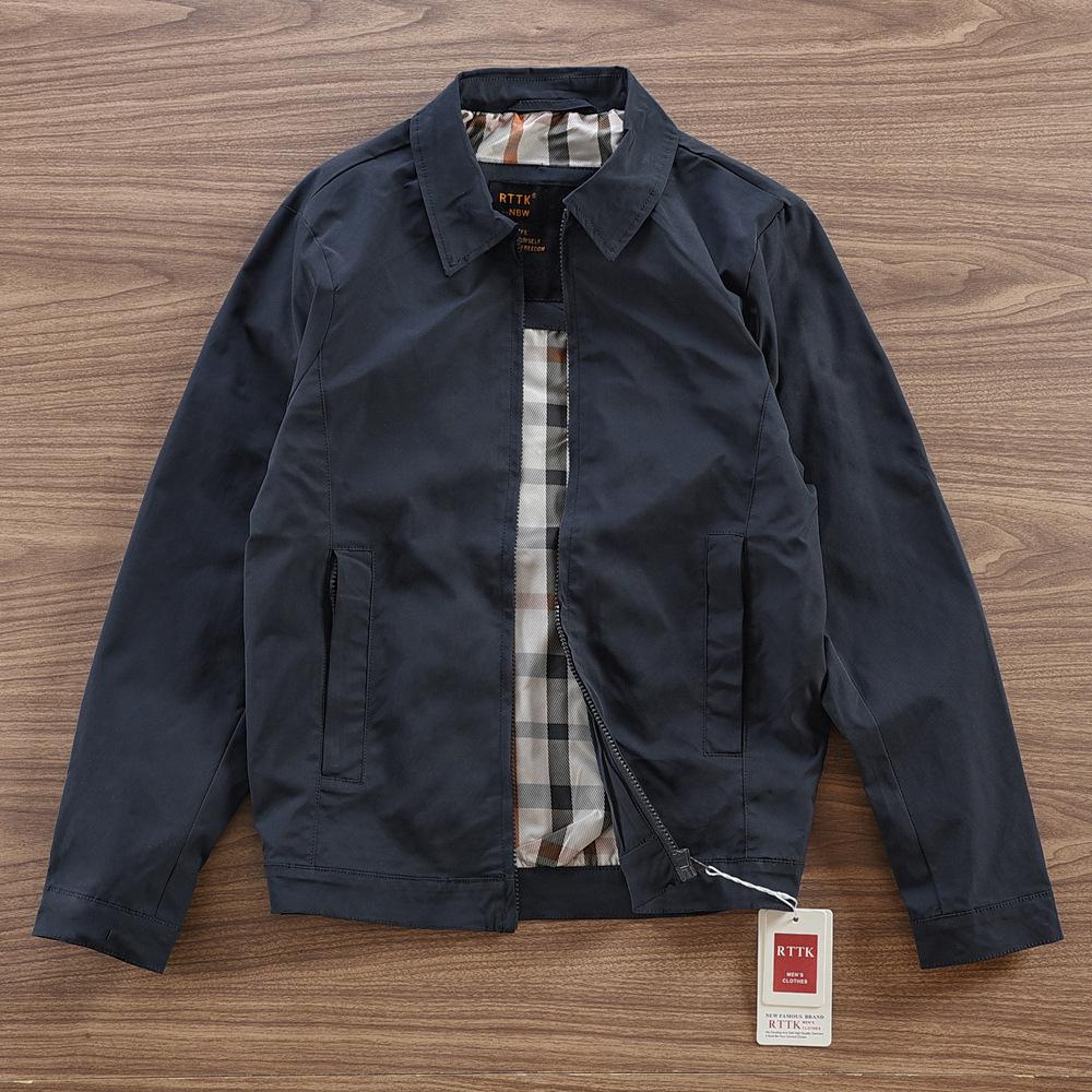 

Весенне-осенняя новая мужская куртка высокого класса в деловом повседневном стиле, ветрозащитная S тёмно-синий