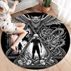 Tokyo Ghoul Runder Teppich Teppich für Wohnzimmer Schlafzimmer Sofa Spielzimmer Dekor Rutschfeste Bodenmatte