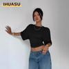 Women's Fashion Casual O-Neck Short Sleeve Blouses & Shirts