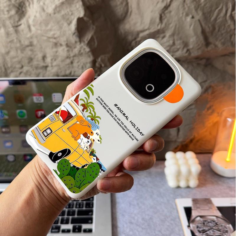 For IQOO 15 Ultra 15R/13/12 NEO 11/Neo 10 Z10 Z11 Turbo Z9 "Animal Holiday" Micro Matte Hard Phone Case/ Z9X Z8X Z7i NEO 9 Half Wrap Shockproof Cover