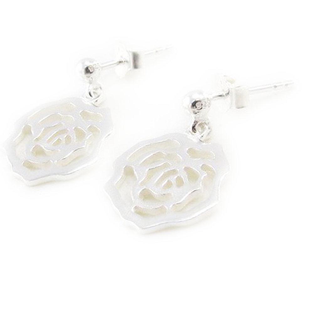 Les Trésors De Lily [I9778] - Silver 'Flora' Silver Earrings (rhodium-plated) - 20x13 Mm