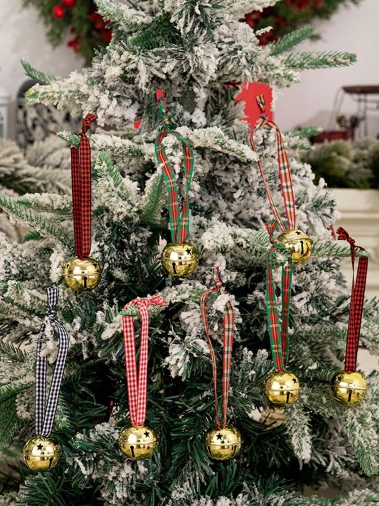 6PCS Christmas Bell Pendant, Christmas Decoration Pendant, Christmas Tree Decoration Pendant