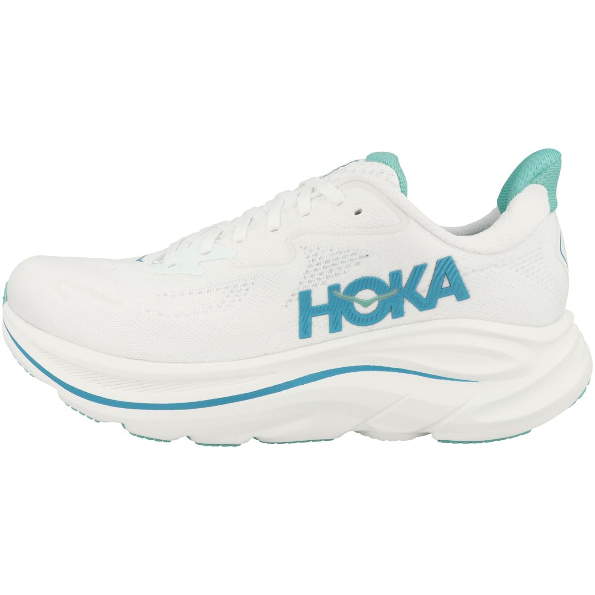 

HOKA Clifton 10 Running Shoes Shoes/Jogging (1162030-WKY) (White/Blue/Size 28.0/Men s)