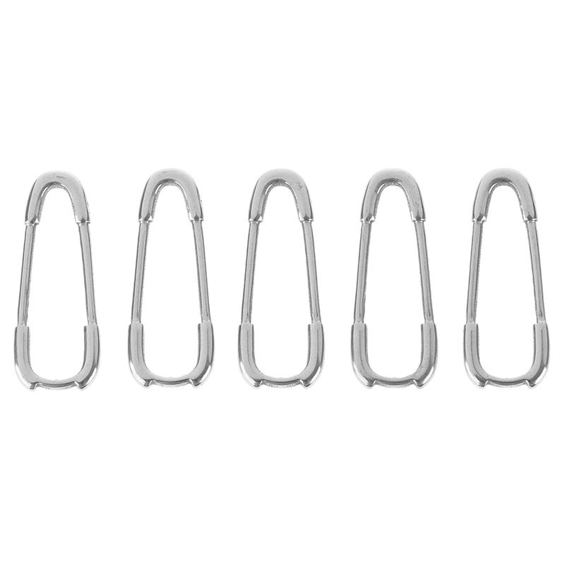 5Pcs Stainless Steel Paper Clip Shaped Pendant For Jewelry Making Supplies Diy Necklace Bracelet Connect Accessories