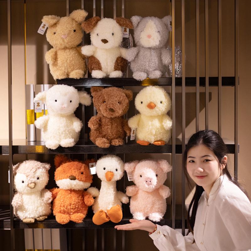 

UK Plush Toy: Cute Curly-Haired Wedding Throw Doll for Kids 20 cm