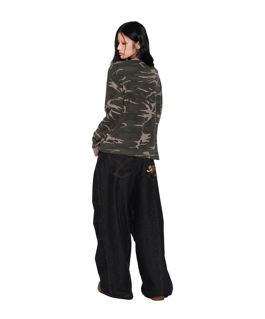 AAKAM Waffle Camouflage Long Sleeve (Khaki)