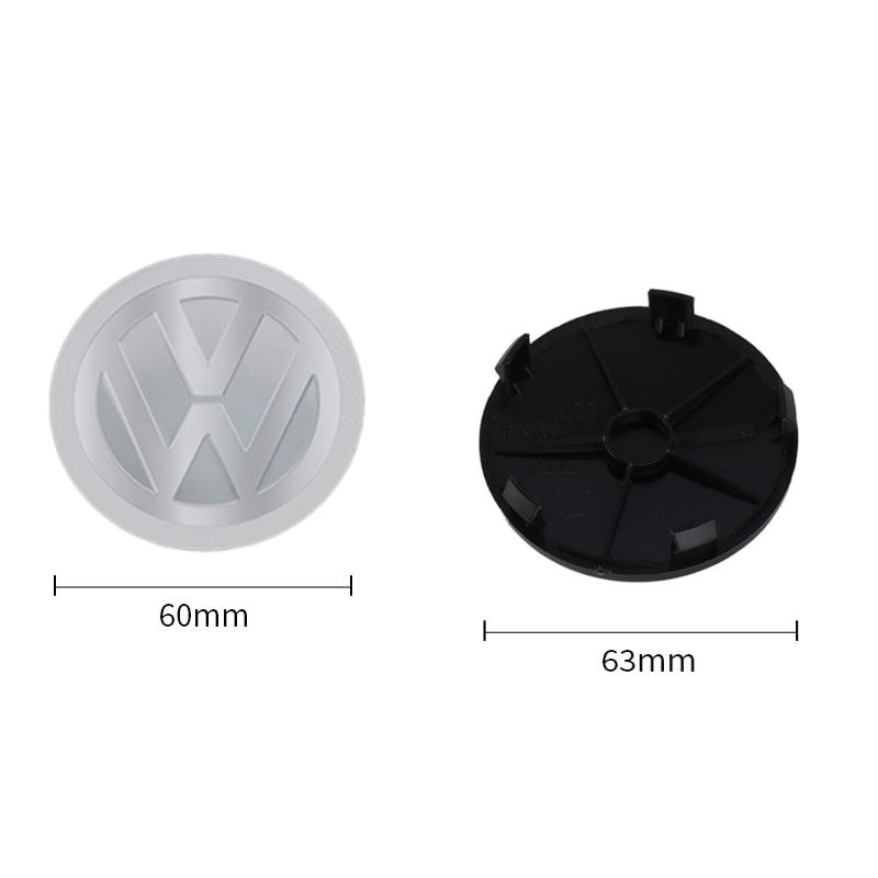 FUVLN1 60/63/68mm Car Wheel Center Hub Cap Logo Tyre Rims Badge Cover For Volkswagen VW Scirocco Golf MK6 Polo Tiguan PASSAT GTI R Line