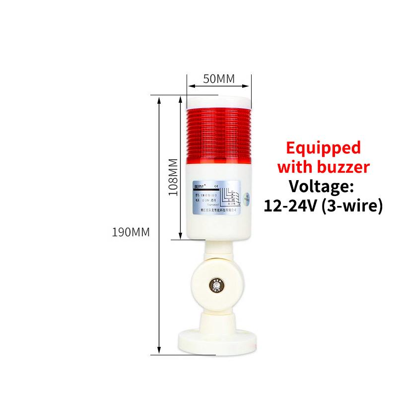 CNC Machine Safety Stack Light Rotatable 180 Degree Three Modes Industrial Warning Signal Lamp for Workshop