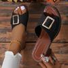 Women's Large Size Slope Thick Heel Fish Mouth Slippers Shoes Summer Casual Breathable Non-slip Beach Sandals 35-42