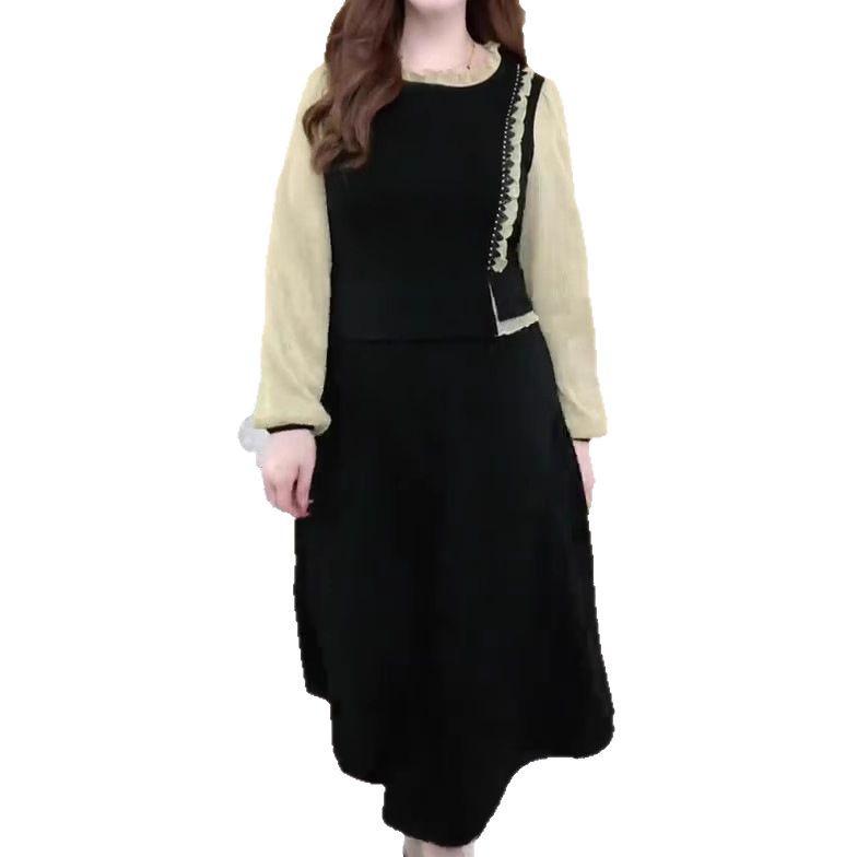 Spring Light Luxury Slimming Plus Size Casual Commute Dress for Women