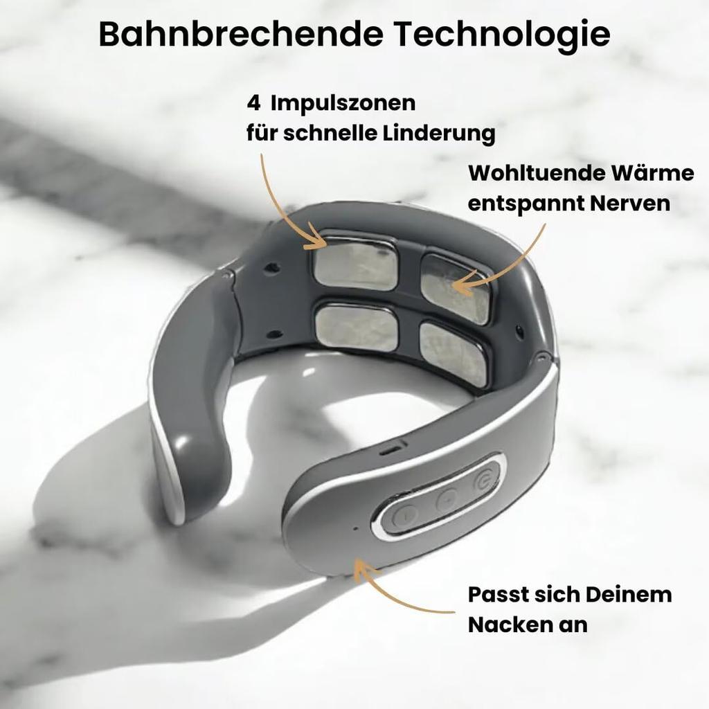 Electric Neck Massager, Back Pulse 6 Modes Head and Cervical Spine Massager, Wireless Smart Shoulder Massager Hot Compress Pain Relief