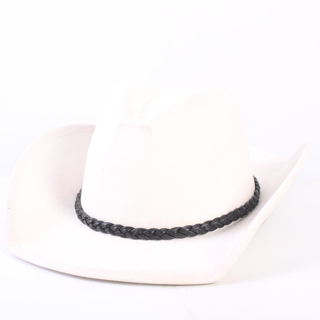 Popular European and American classic suede western cowboy hat, men's and women's fashion big-brimmed top hat shade