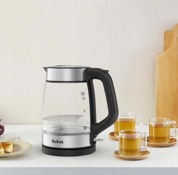 Electric Kettle TEFAL KI605830, Silver and Black