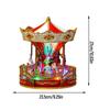 Christmas Carousel Music Box Statue for Living Room Desk Decoration 27x23.5cm