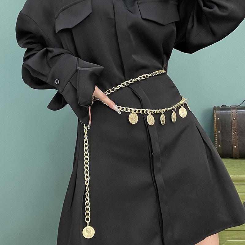 Elegant Women's Metal Waist Chain With Trendy Tassel For Skirts And Casual Outfits