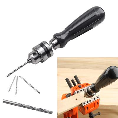 Anahtarsız Mandrenli Mini El Matkabı Döner Aletler Ahşap Delme Büküm 1.5/2.0/3.0/4.0/5.0mm Matkap Uçları Seti Kılavuzu