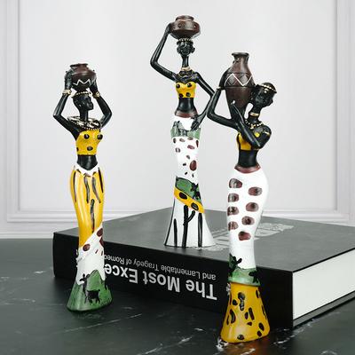 Women Negroes Vintage Ornaments Resin Crafts Home Office Decoration