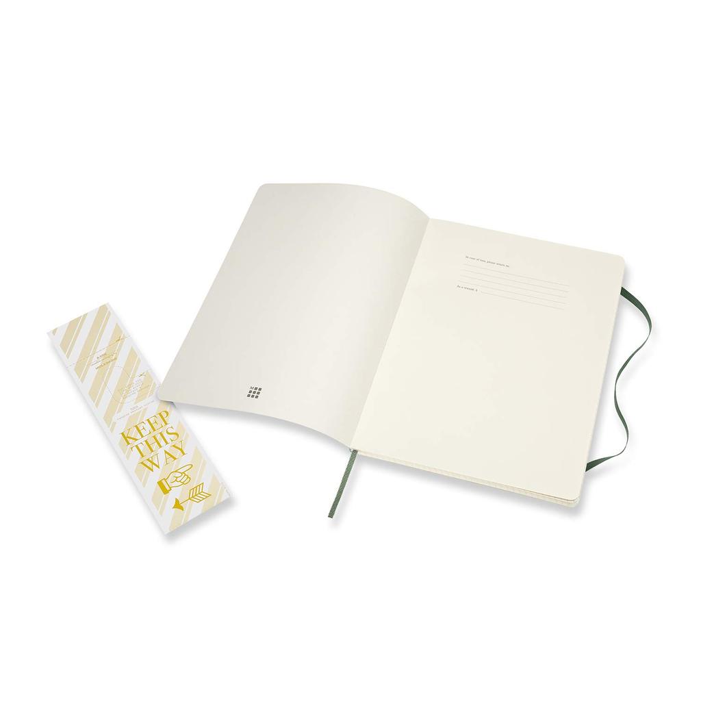 Moleskine Notebook Classic Notebook Soft Cover Grid XL Size Wide X 25cm Myrtle Green QP622K15 (19cm Long)