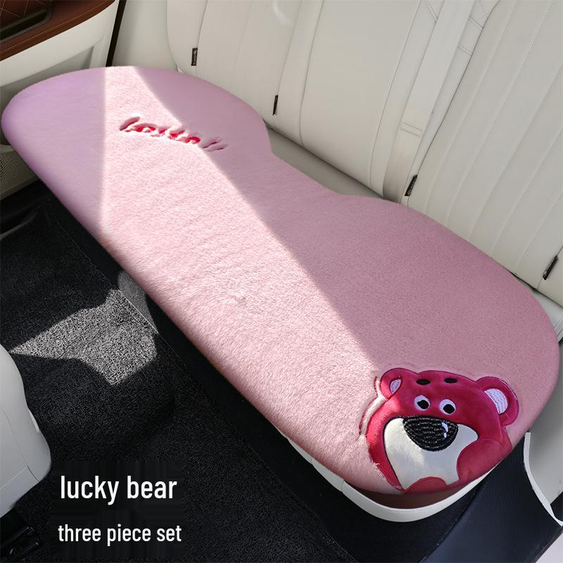 Winter Plush Cute Cartoon Car Seat Cushion - High-End Interior Accessory