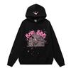 Young Thug Inspired Foam Letter 555555 Hoodie Couple Pink Sweatshirt