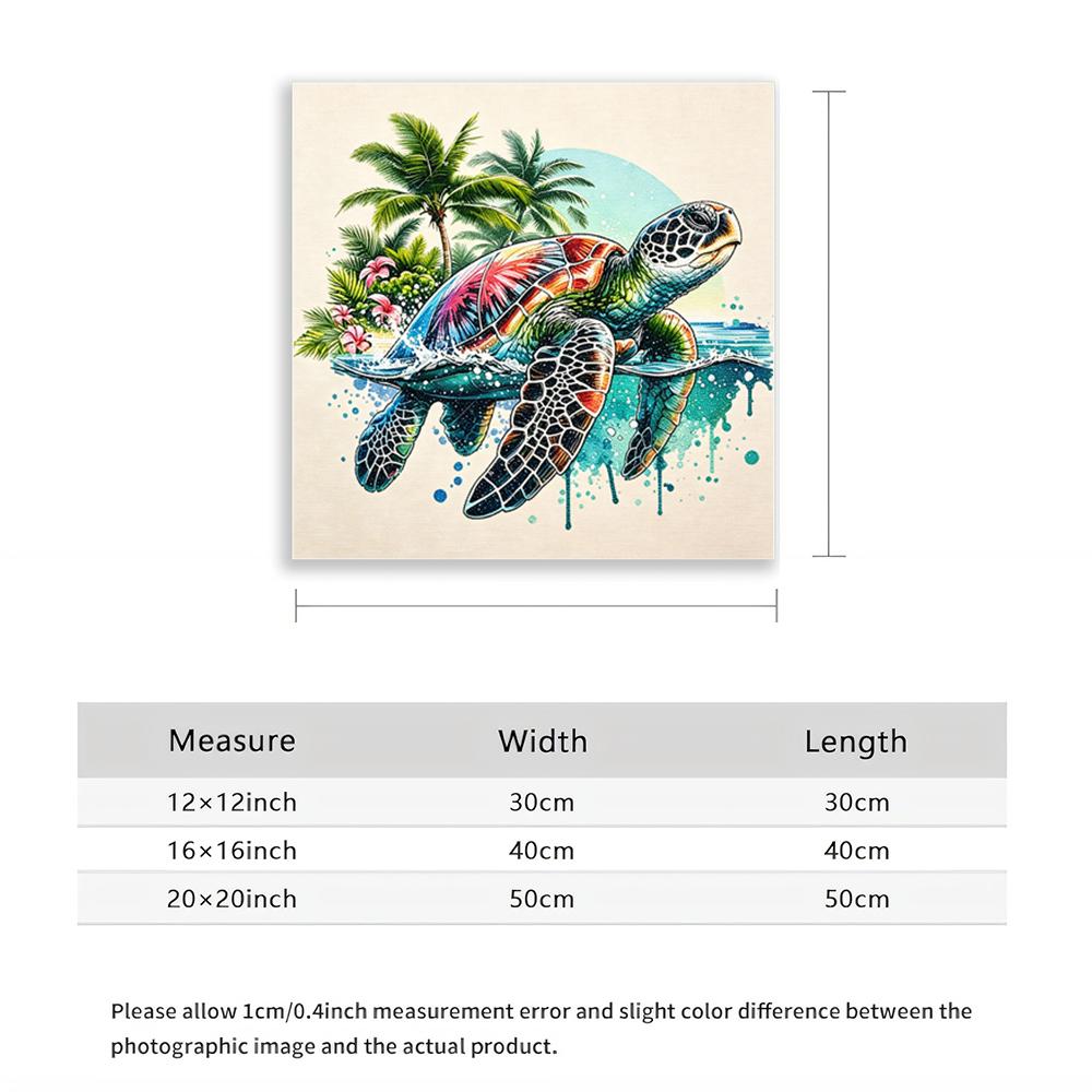 5D Diamond Painting Sea Turtle Tropical Beach Diamond Art DIY Craft Home Wall Decor Kit for Adults Beginners Ocean Theme Art