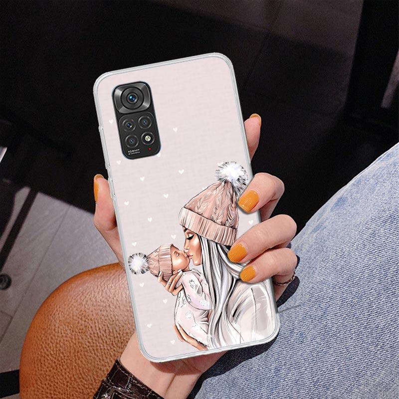 Mom Baby Girls Phone Case For Xiaomi Redmi Note 15 14 13 12S 12 11 Pro Plus 14S 11S 11E 10 10S 11T 5G Personalized Cover Redmi N